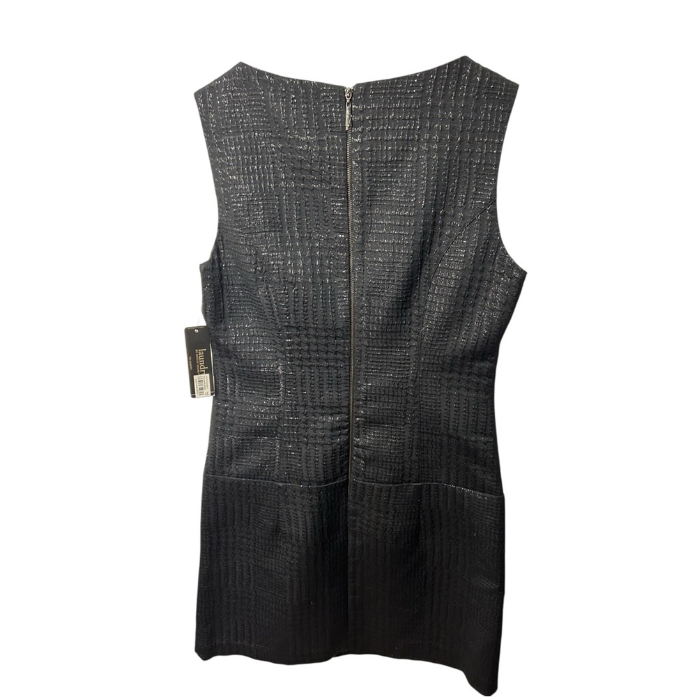 Laundry by Shelli Segal BlackTextured Sleeveless Shift /Mini Dress Size 8 - Picture 3 of 7